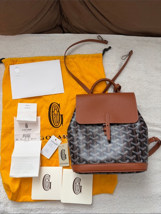 Goyard Handbags - Goyard Brown Mini Alpin Backpack